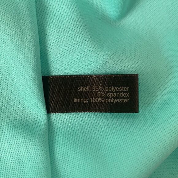 Size S light teal ruched open back dress The Limited - Picture 10 of 10